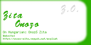 zita onozo business card